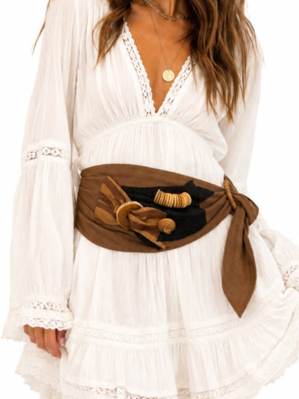 Bohemian suede belt